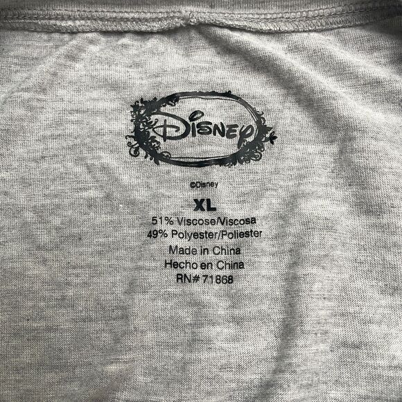 Disney Alice In Wonderland Graphic T-Shirt Womens XL Gray Long Sleeve Casual Tee - Picture 6 of 12